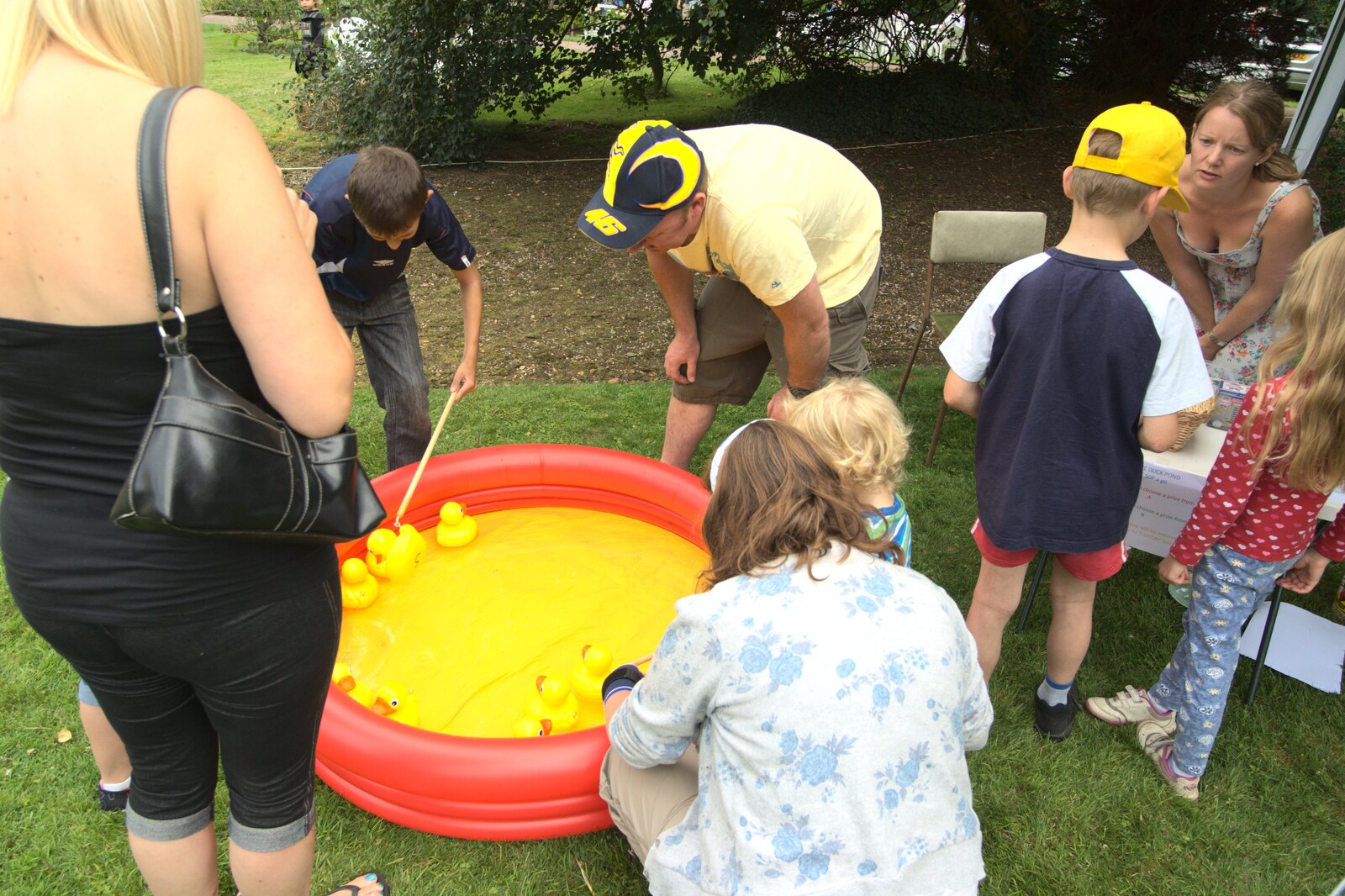 Fishing for plastic ducks from The BBs at New Buckenham, and a Village Fête, Brome, Suffolk - 10th July 2011