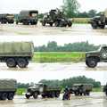 A composite view of the whole convoy, as it leaves the airfield, Clive's Military Vehicle Convoy, Brome Aerodrome, Suffolk - 16th July 2011