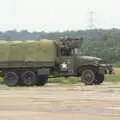 The first truck trundles on to the runway, Clive's Military Vehicle Convoy, Brome Aerodrome, Suffolk - 16th July 2011