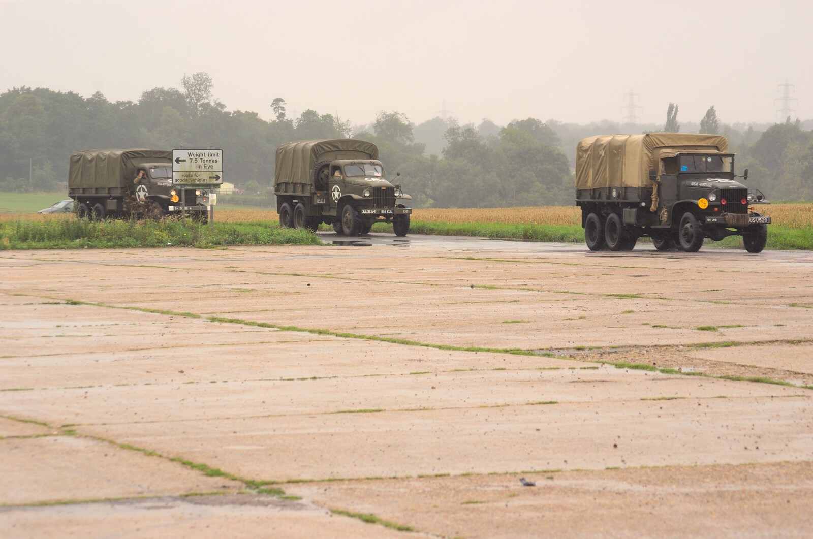 More trucks arrive from Clive's Military Vehicle Convoy, Brome Aerodrome, Suffolk - 16th July 2011