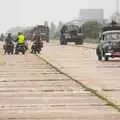 Motorbikes, military trucks and Clive's staff car, Clive's Military Vehicle Convoy, Brome Aerodrome, Suffolk - 16th July 2011