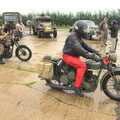 Motorbikes mill around, Clive's Military Vehicle Convoy, Brome Aerodrome, Suffolk - 16th July 2011