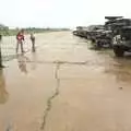 The wet runway, Clive's Military Vehicle Convoy, Brome Aerodrome, Suffolk - 16th July 2011