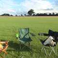 Camp-chairs on the runway, Maurice's Mustang Hangar Dance, Hardwick Airfield, Norfolk - 16th July 2011