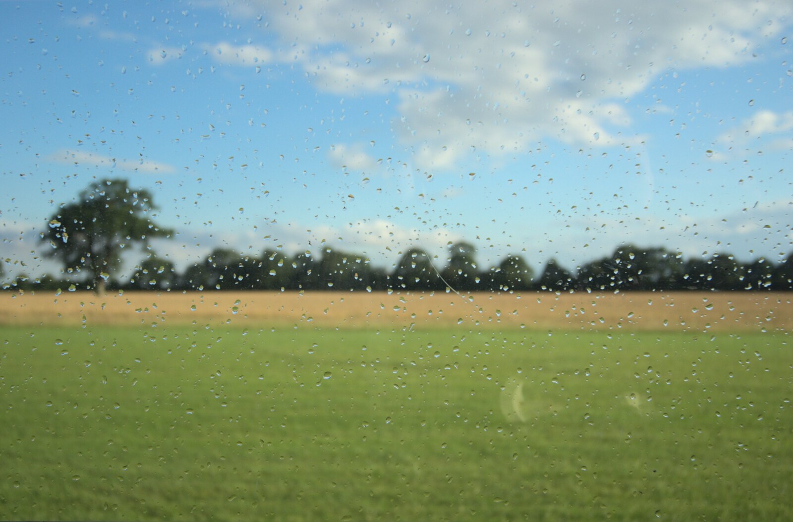 Rain on a window from Maurice's Mustang Hangar Dance, Hardwick Airfield, Norfolk - 16th July 2011