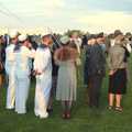 A bunch of sailors and an RAF chappie, Maurice's Mustang Hangar Dance, Hardwick Airfield, Norfolk - 16th July 2011