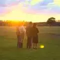 A 1940s crowd watches the sunset, Maurice's Mustang Hangar Dance, Hardwick Airfield, Norfolk - 16th July 2011