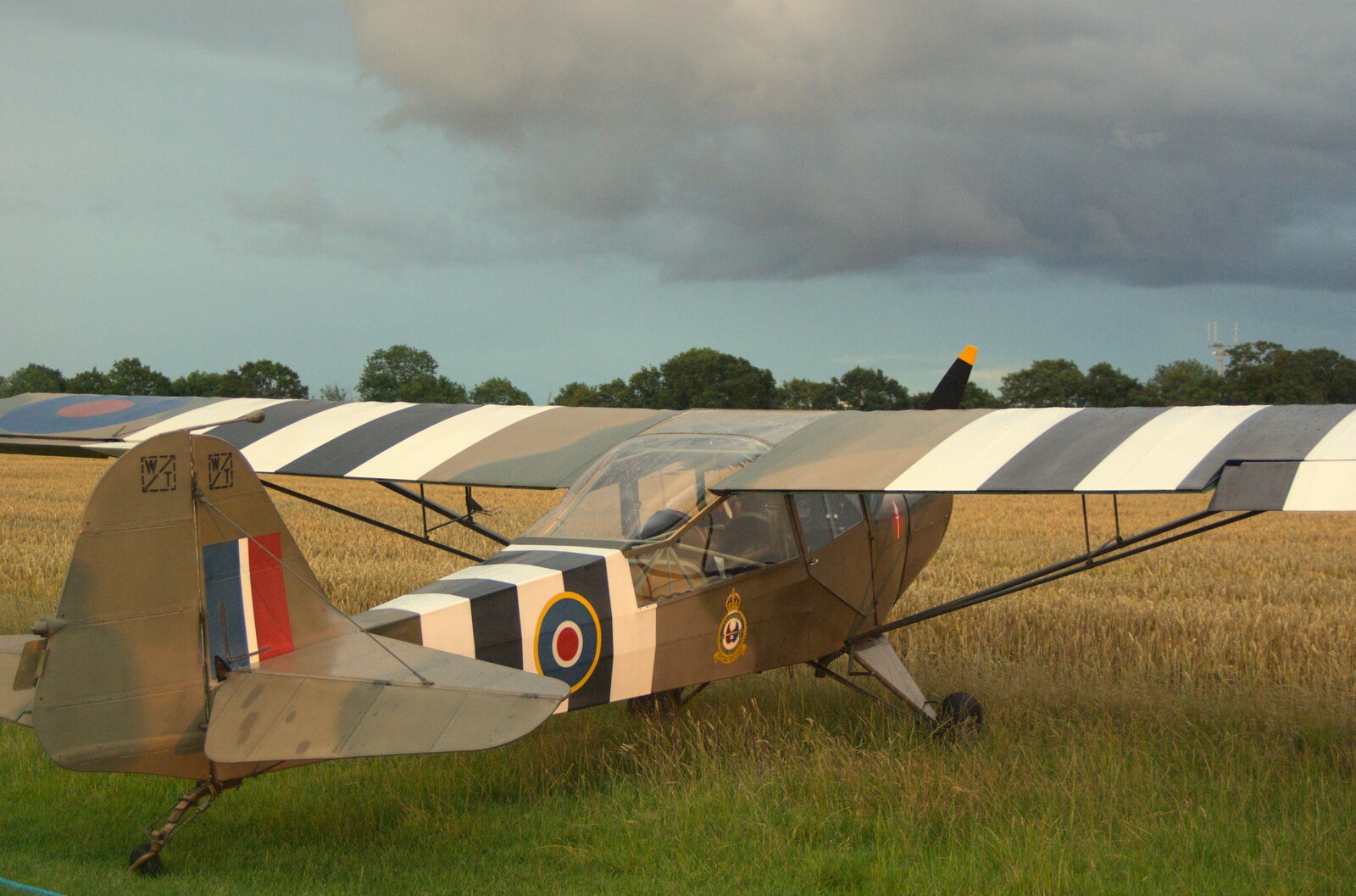 The overlooked Auster from Maurice's Mustang Hangar Dance, Hardwick Airfield, Norfolk - 16th July 2011