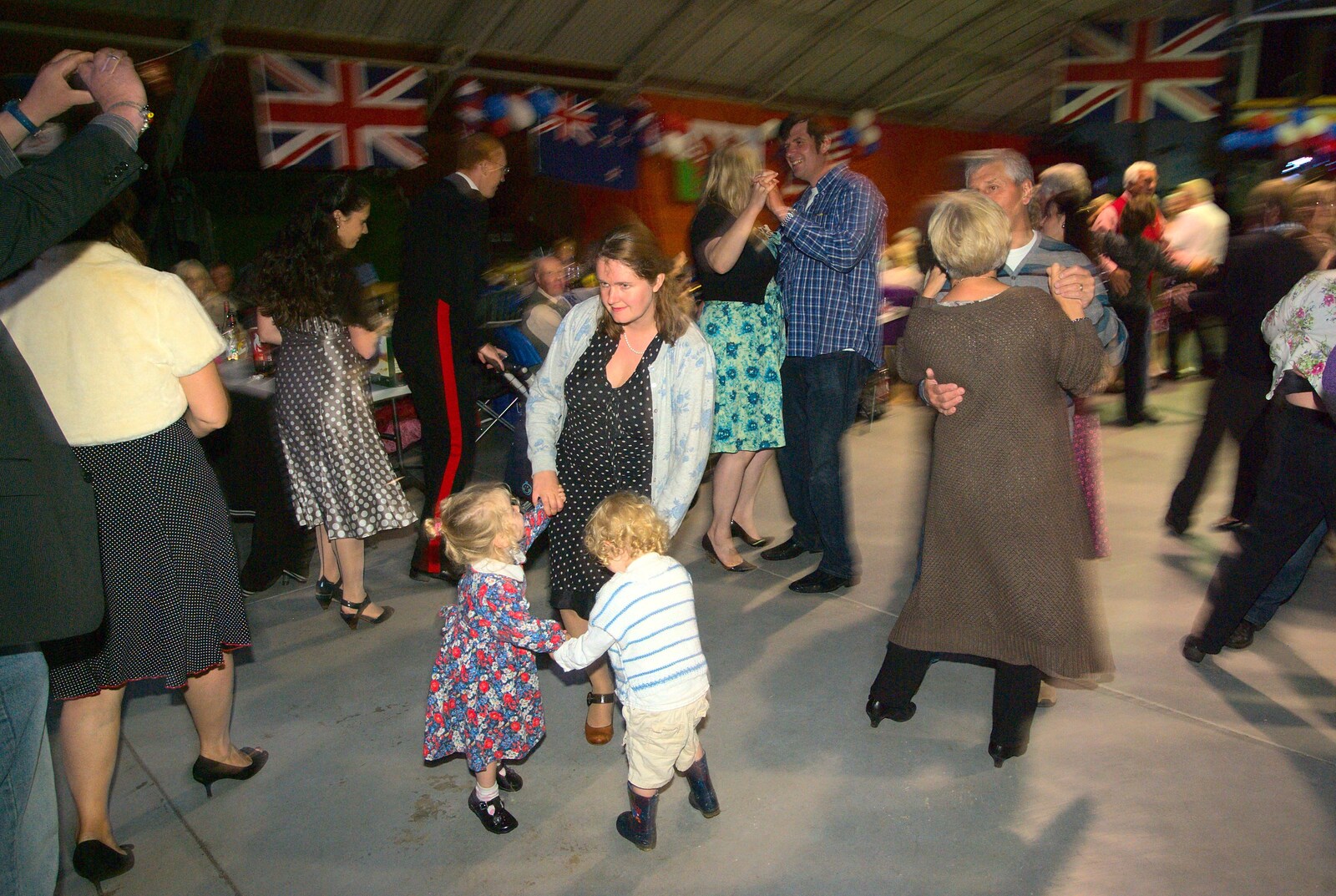 Isobel with Amelia and Fred from Maurice's Mustang Hangar Dance, Hardwick Airfield, Norfolk - 16th July 2011