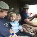 Fred hitches a ride with Max and Amelia, Maurice's Mustang Hangar Dance, Hardwick Airfield, Norfolk - 16th July 2011