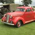 A bright red 'Posttown Fire Dept' car, Maurice's Mustang Hangar Dance, Hardwick Airfield, Norfolk - 16th July 2011