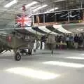 The Auster is back in the hangar, Maurice's Mustang Hangar Dance, Hardwick Airfield, Norfolk - 16th July 2011