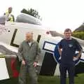 Dave and Nosher before the off, Nosher Flies in a P-51D Mustang, Hardwick Airfield, Norfolk (and the Whole of Suffolk) - 17th July 2011