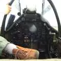 A quick glimpse of the cockpit instruments, Nosher Flies in a P-51D Mustang, Hardwick Airfield, Norfolk (and the Whole of Suffolk) - 17th July 2011