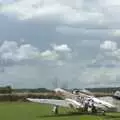 Marinell is just behind, ready for takeoff, Nosher Flies in a P-51D Mustang, Hardwick Airfield, Norfolk (and the Whole of Suffolk) - 17th July 2011