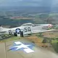 Marinell and Janie fly side-by-side, Nosher Flies in a P-51D Mustang, Hardwick Airfield, Norfolk (and the Whole of Suffolk) - 17th July 2011