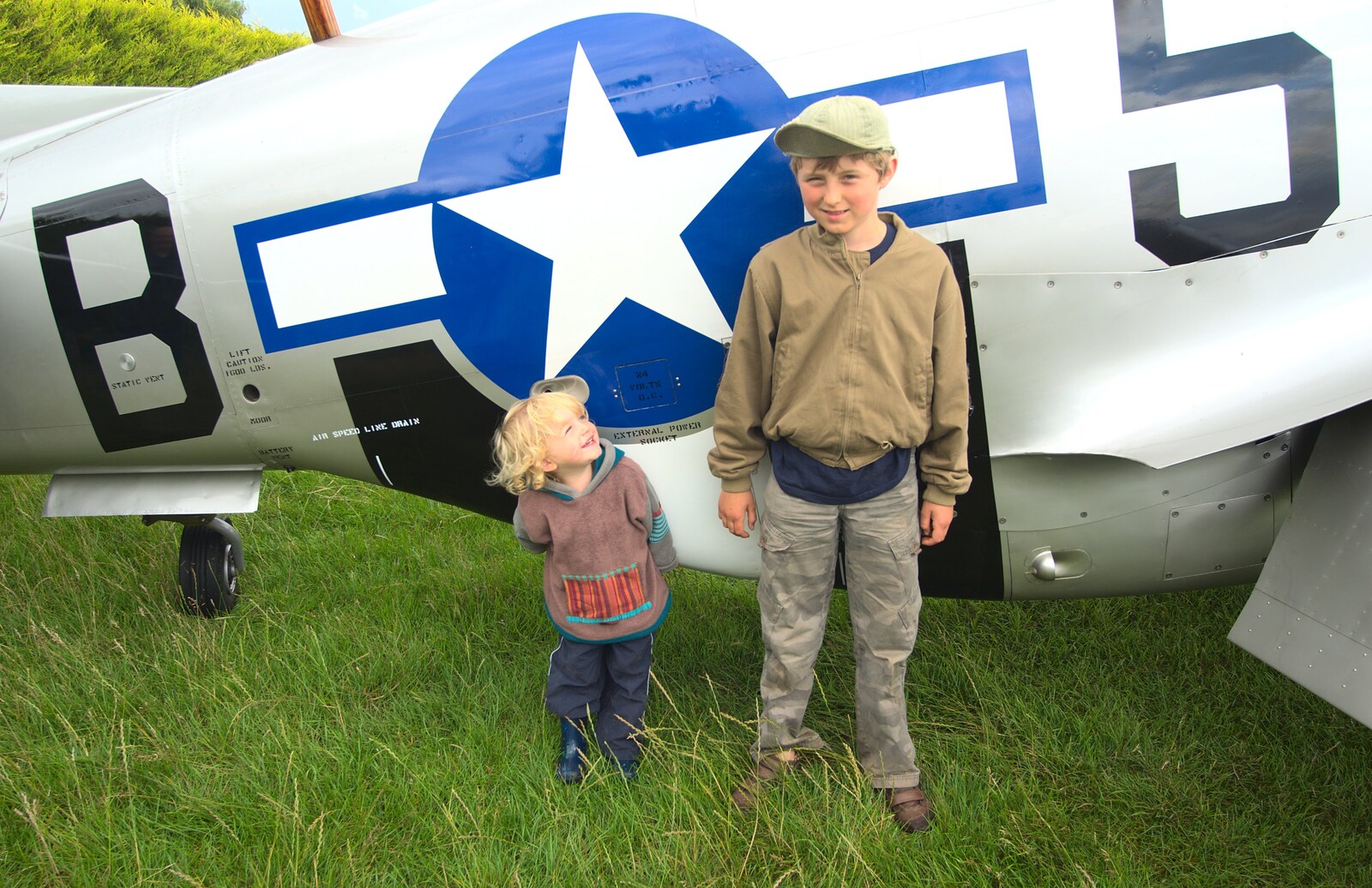 Fred and Max by Marinell from Nosher Flies in a P-51D Mustang, Hardwick Airfield, Norfolk (and the Whole of Suffolk) - 17th July 2011