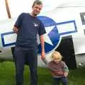 Nosher and Fred, just before The Boy escapes, Nosher Flies in a P-51D Mustang, Hardwick Airfield, Norfolk (and the Whole of Suffolk) - 17th July 2011