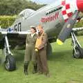 An in-theme photo, Nosher Flies in a P-51D Mustang, Hardwick Airfield, Norfolk (and the Whole of Suffolk) - 17th July 2011