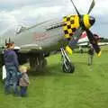 Isobel and Fred have a look around Janie, Nosher Flies in a P-51D Mustang, Hardwick Airfield, Norfolk (and the Whole of Suffolk) - 17th July 2011