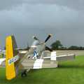 Janie watches the approching storm, Nosher Flies in a P-51D Mustang, Hardwick Airfield, Norfolk (and the Whole of Suffolk) - 17th July 2011