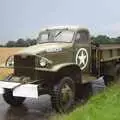 Clive's truck hangs around in the rain, Nosher Flies in a P-51D Mustang, Hardwick Airfield, Norfolk (and the Whole of Suffolk) - 17th July 2011