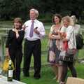 Suzie, Harold, Hayley and Kim, Mike's Memorial, Prince Hall Hotel, Two Bridges, Dartmoor - 12th July 2011