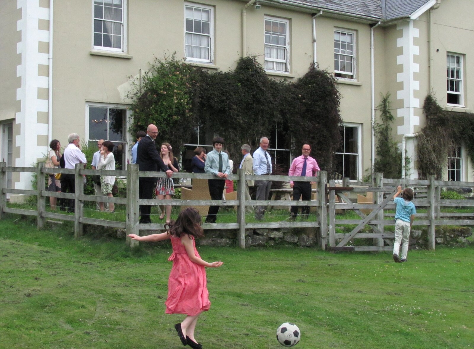 A spot of football is played from Mike's Memorial, Prince Hall Hotel, Two Bridges, Dartmoor - 12th July 2011