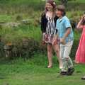 The children run about, Mike's Memorial, Prince Hall Hotel, Two Bridges, Dartmoor - 12th July 2011