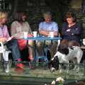 Dog wants in, Mike's Memorial, Prince Hall Hotel, Two Bridges, Dartmoor - 12th July 2011