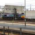 A lone Class 66 loco near the aquatics centre, On the Rails, and a Kebab, Stratford and Diss, Norfolk - 31st July 2011