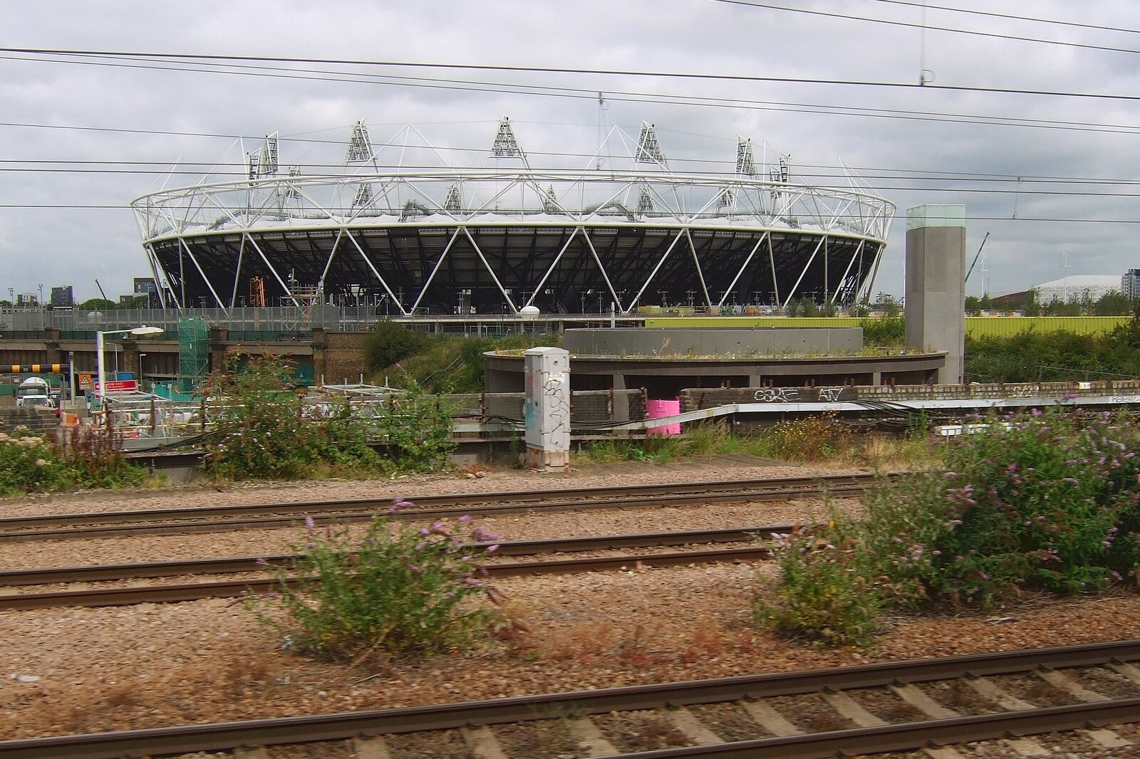 The main Olympics atheltics venue from On the Rails, and a Kebab, Stratford and Diss, Norfolk - 31st July 2011