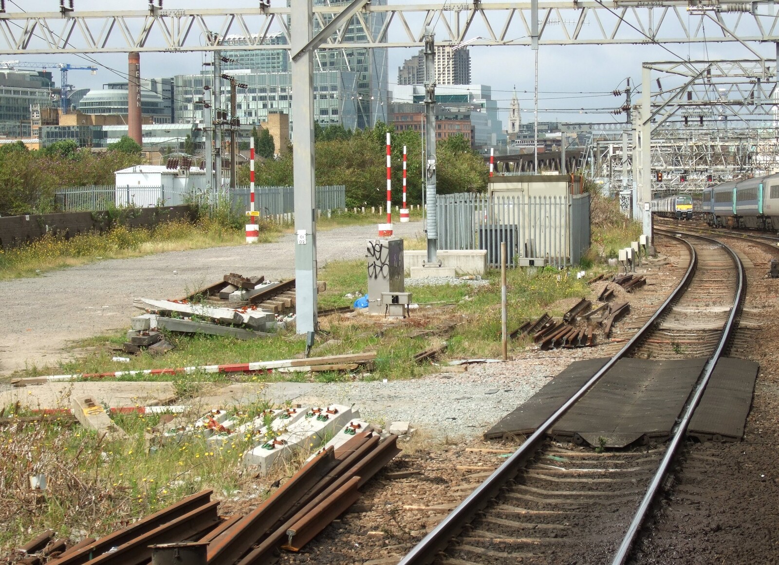 Piles of discarded track near Bethnal Green from On the Rails, and a Kebab, Stratford and Diss, Norfolk - 31st July 2011