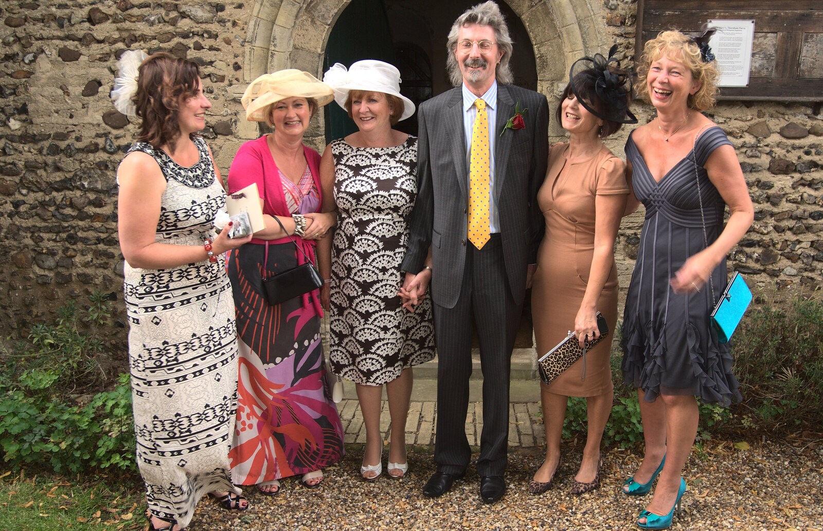 Rob joins in with Wilma's girls from Rob and Wilma's Wedding, Thornham and Thrandeston, Suffolk - 6th August 2011
