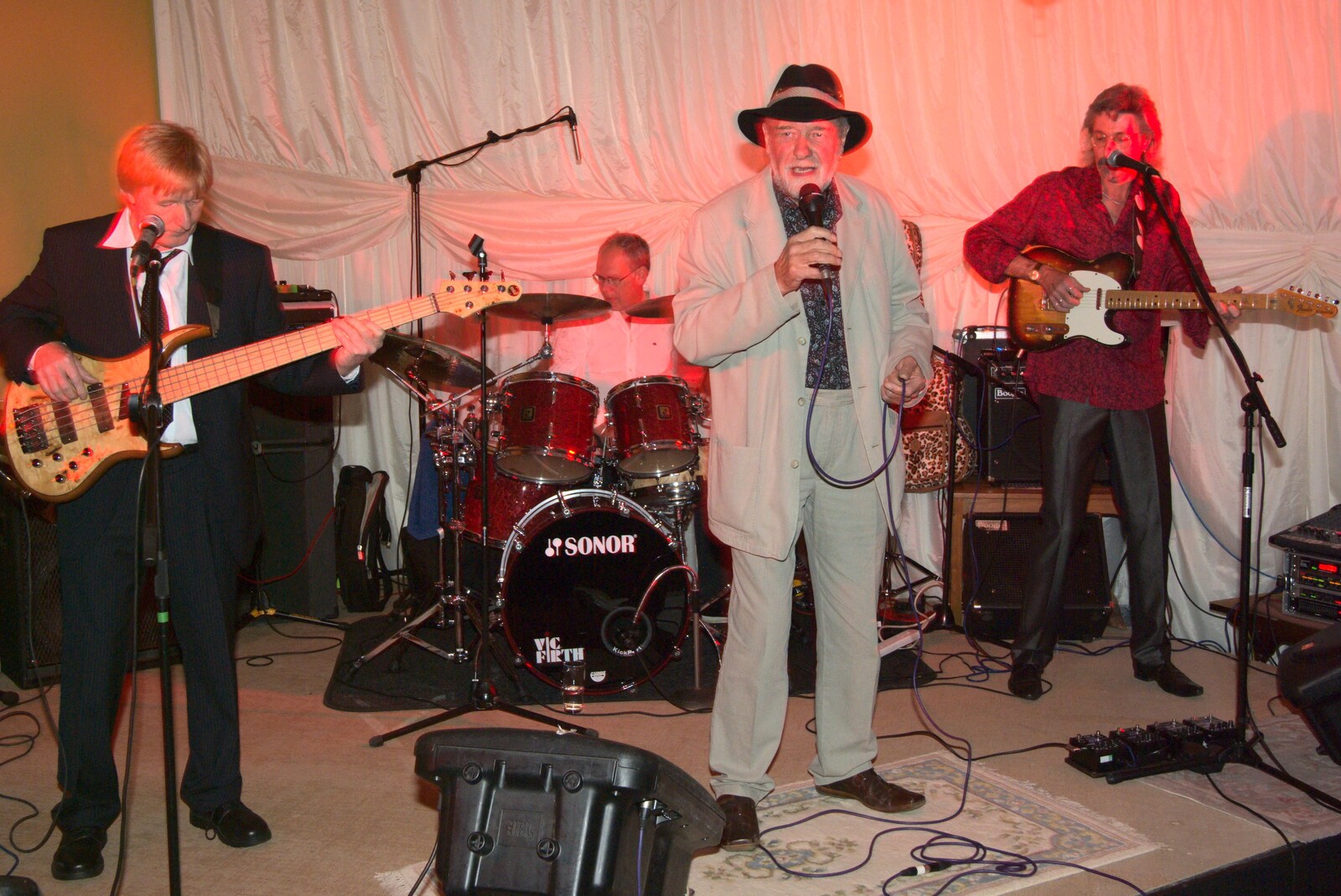 Budgie Coleman and the Mustard Men from Rob and Wilma's Wedding, Thornham and Thrandeston, Suffolk - 6th August 2011
