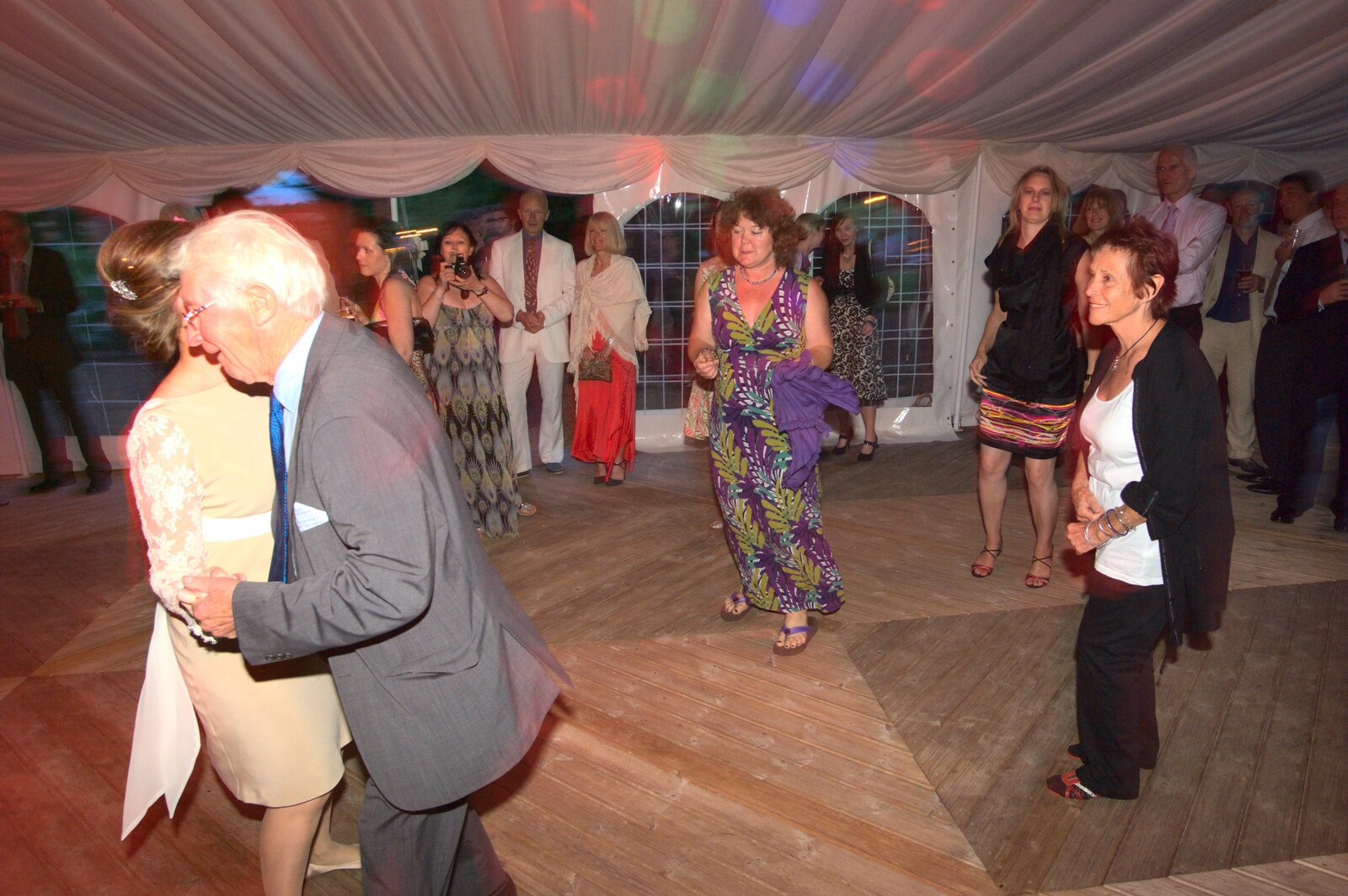 Jo has a quick boogie from Rob and Wilma's Wedding, Thornham and Thrandeston, Suffolk - 6th August 2011