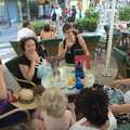 The splinter group hangs out in the square, A Tram Trip to Port Soller, Mallorca - 18th August 2011