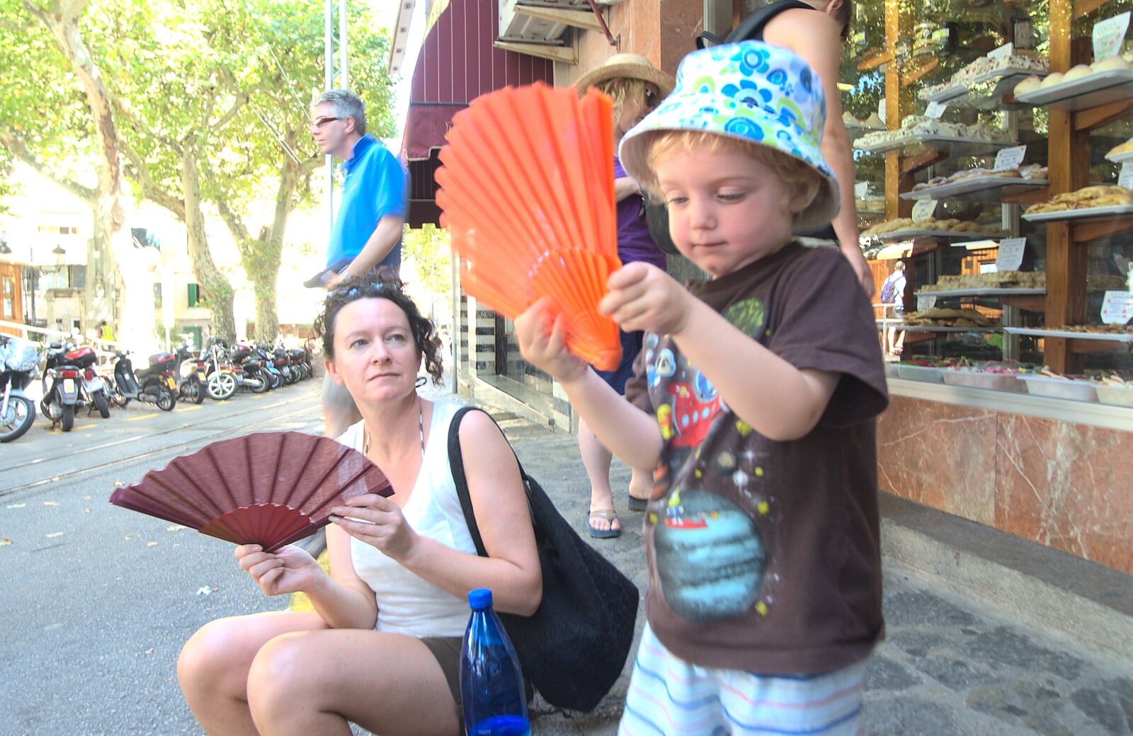 Fred's got a fan from A Tram Trip to Port Soller, Mallorca - 18th August 2011