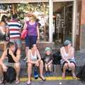 We wait for the tram, A Tram Trip to Port Soller, Mallorca - 18th August 2011