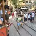 The tram trundles off, A Tram Trip to Port Soller, Mallorca - 18th August 2011