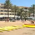 Bright yellow canoes and tourist hotels, A Tram Trip to Port Soller, Mallorca - 18th August 2011