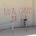 Some sort of protest graffiti on a wall, A Tram Trip to Port Soller, Mallorca - 18th August 2011