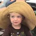 Fred in a big hat, A Tram Trip to Port Soller, Mallorca - 18th August 2011