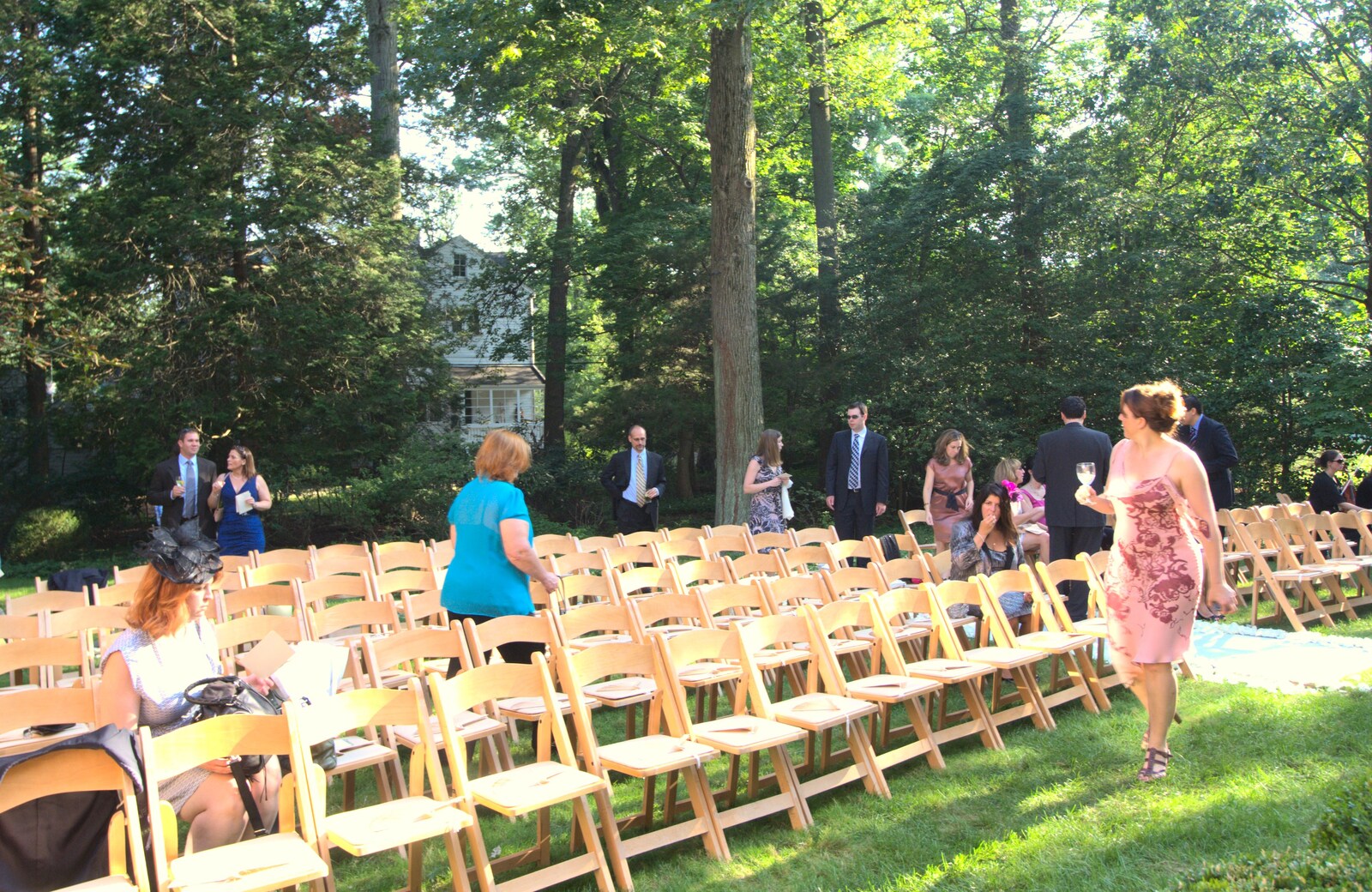 Chairs in the garden from Phil and Tania's Wedding, Short Hills, New Jersey, USA - 20th August 2011