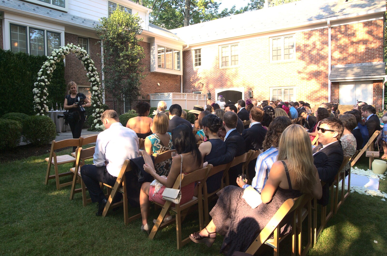 A view from the back from Phil and Tania's Wedding, Short Hills, New Jersey, USA - 20th August 2011