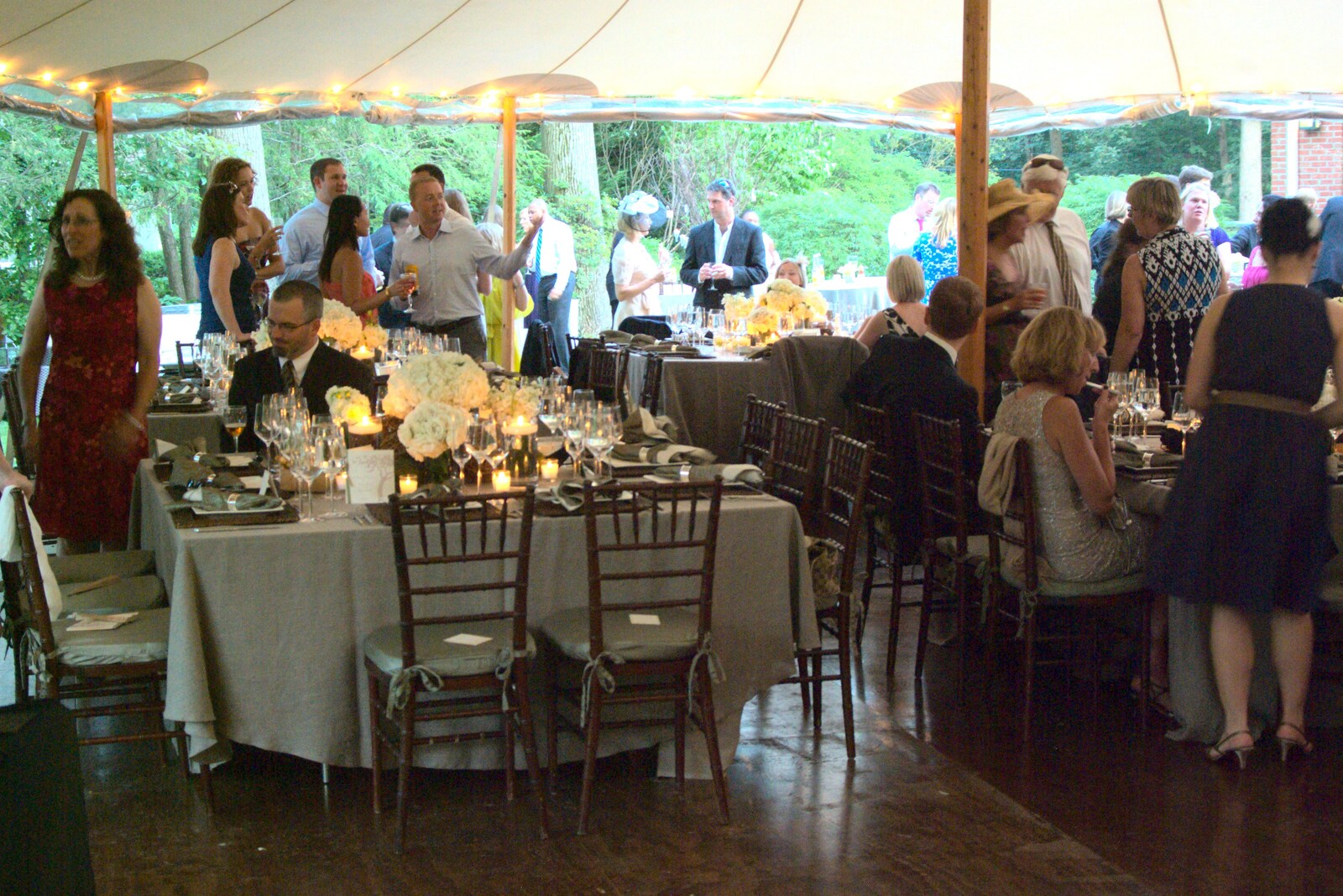 Out in the marquee from Phil and Tania's Wedding, Short Hills, New Jersey, USA - 20th August 2011