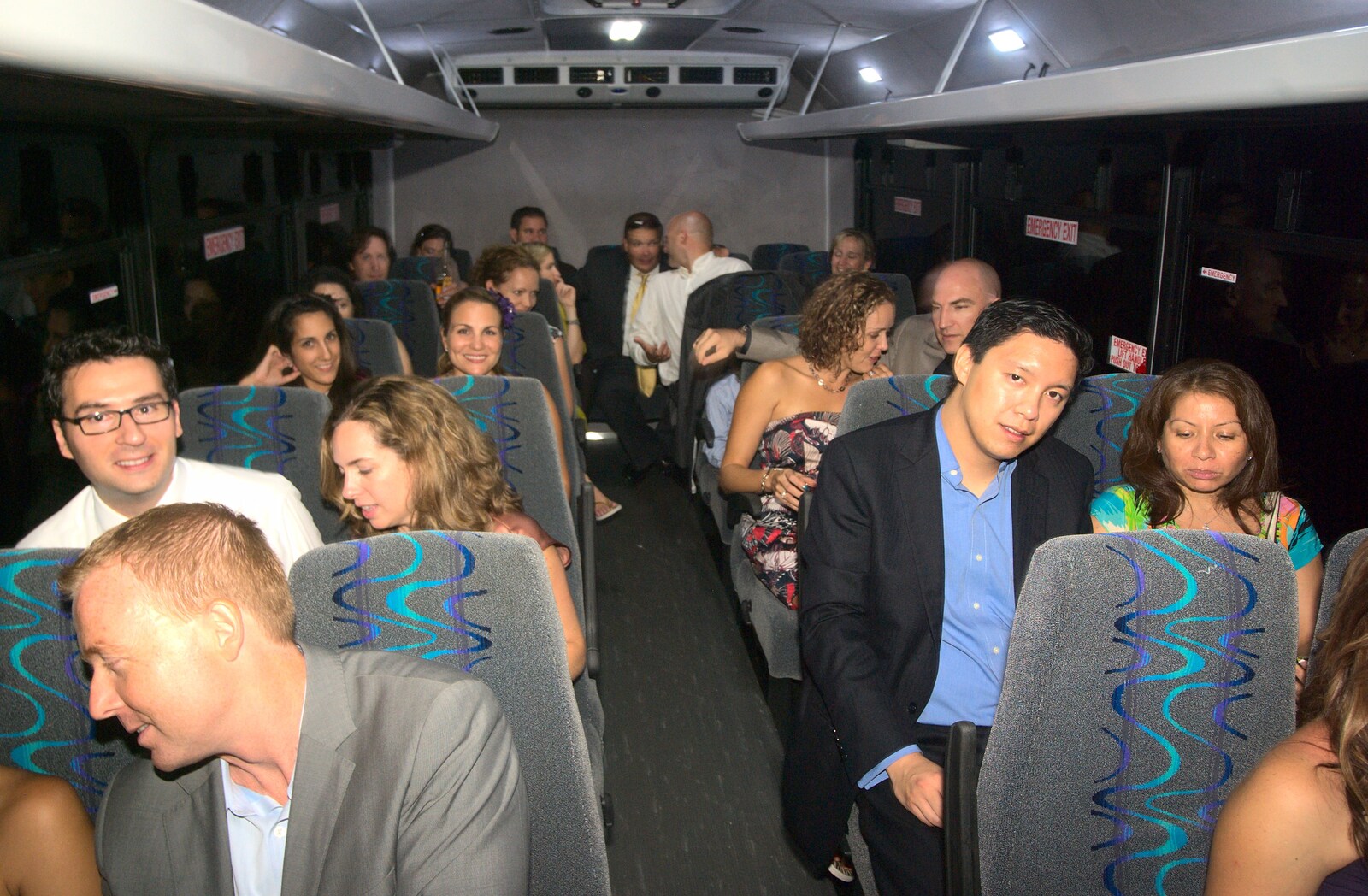 Back in the bus from Phil and Tania's Wedding, Short Hills, New Jersey, USA - 20th August 2011
