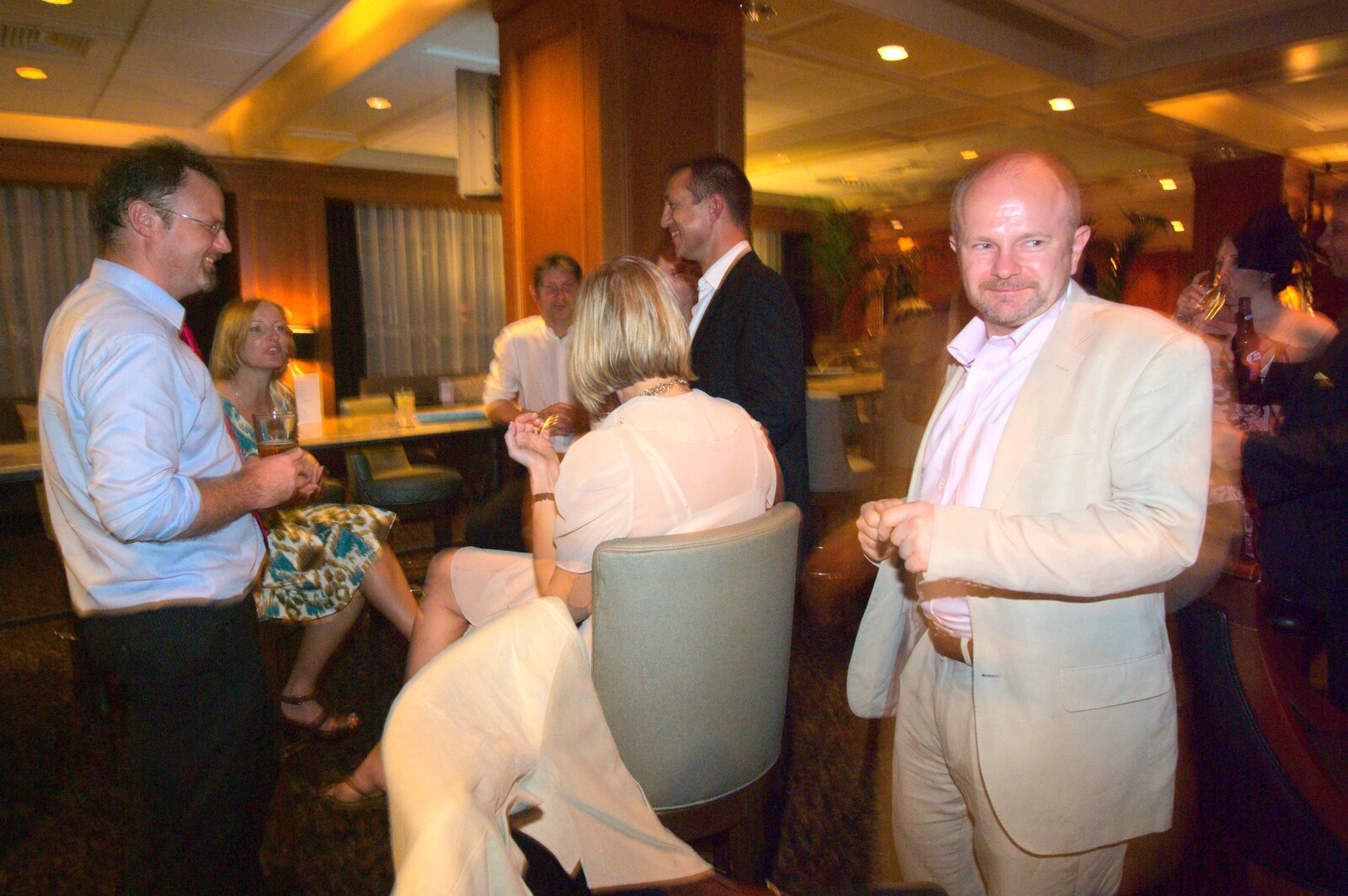 Hamish mills around back in the hotel bar from Phil and Tania's Wedding, Short Hills, New Jersey, USA - 20th August 2011