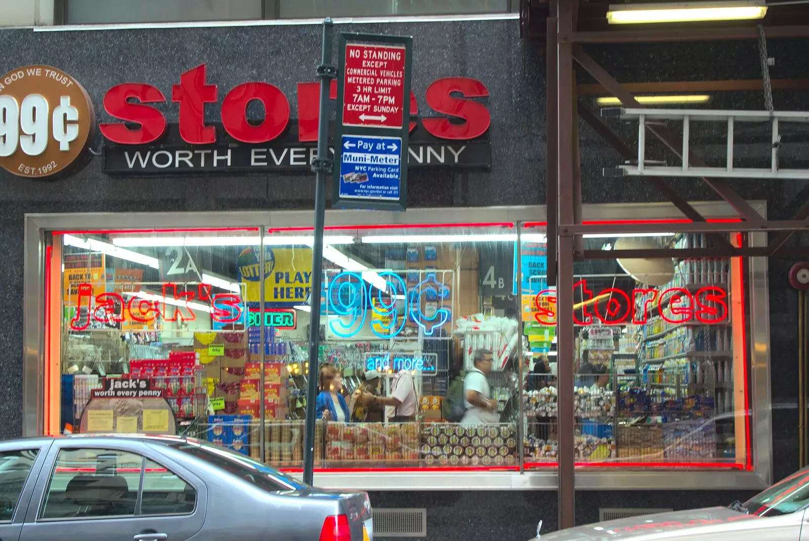 A neon 99c Store, from A Manhattan Hotdog, New York, USA - 21st August 2011