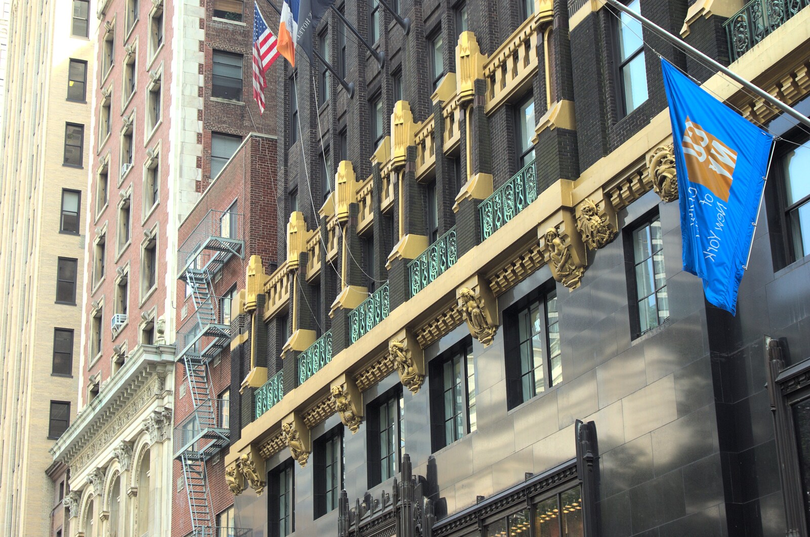 A black and gold building from A Manhattan Hotdog, New York, USA - 21st August 2011